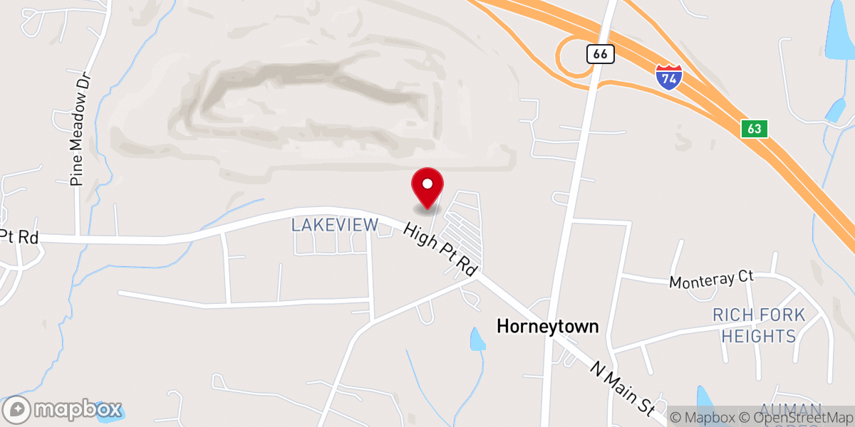 Map showing location of North Pointe Church