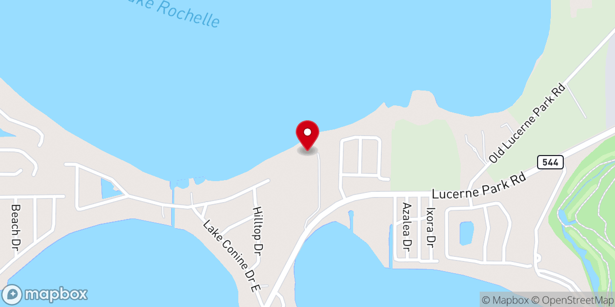 Map showing location of Rock of Winter Haven