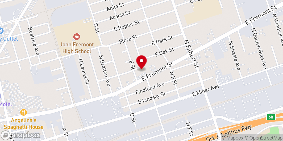 Map showing location of Life Center Community Church