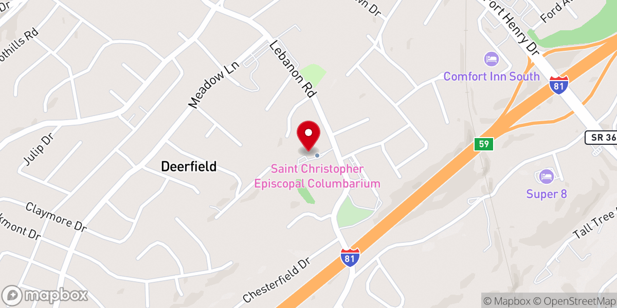 Map showing location of Saint Michael's Episcopal Church