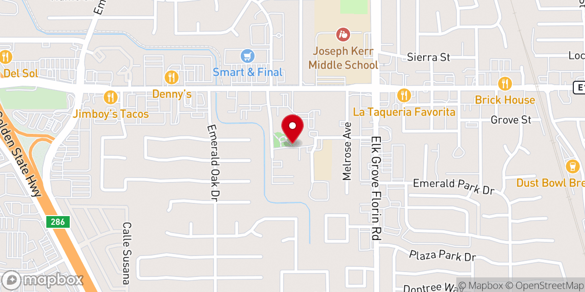Map showing location of Iglesia Centro Calvario