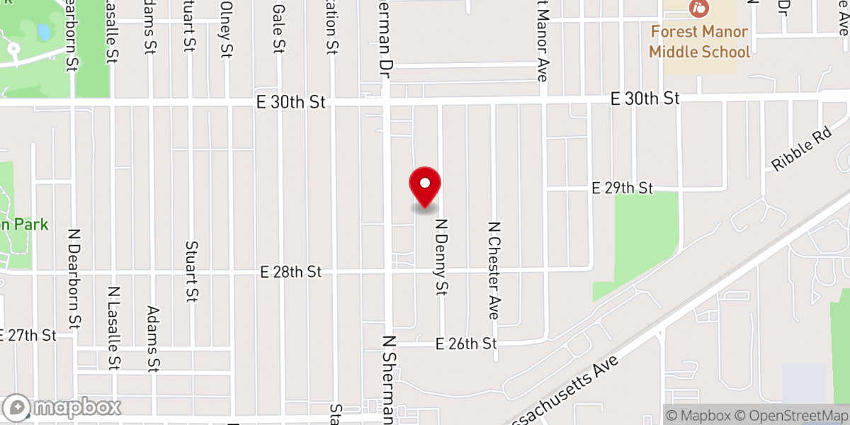 Map showing location of Abyssinian Missionary Baptist Church Incorporated