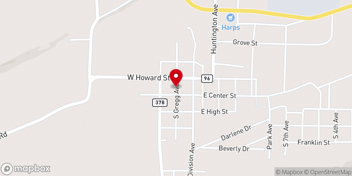 Map showing location of Nazarene Parsonage