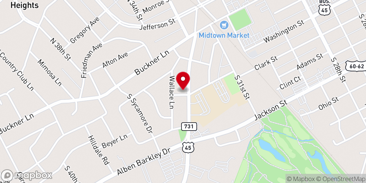 Map showing location of Arcadia United Methodist Church