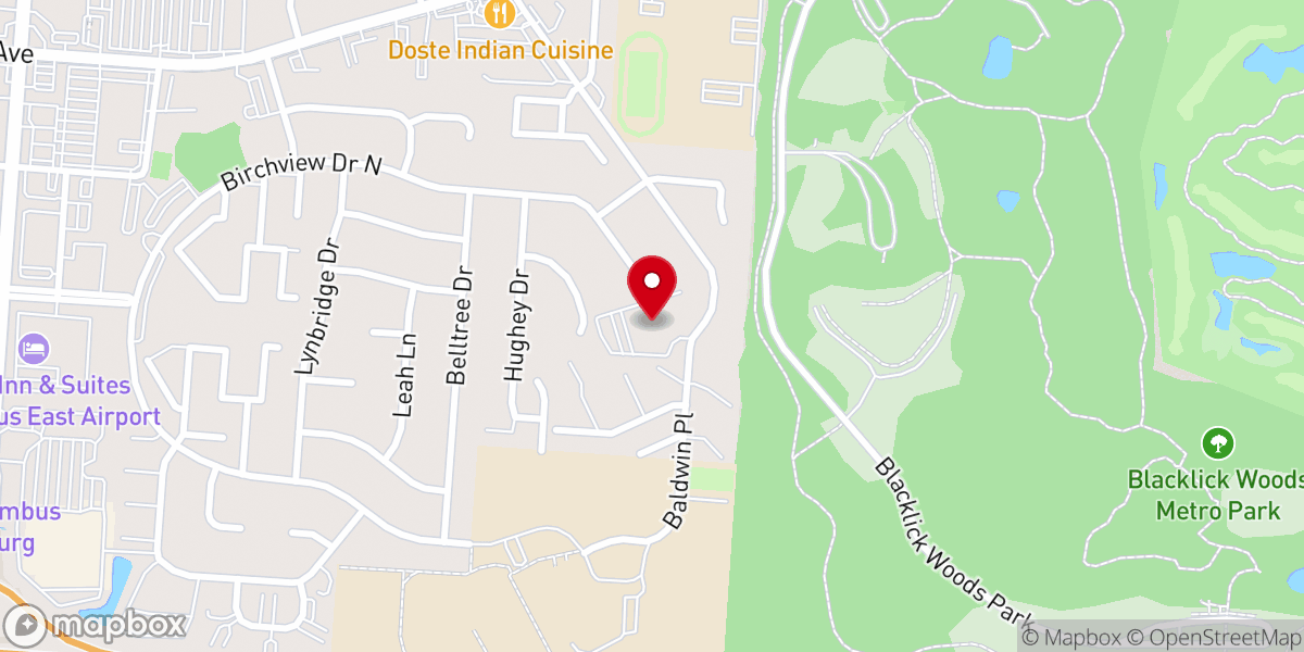 Map showing location of Columbus Ohio South Stake Building