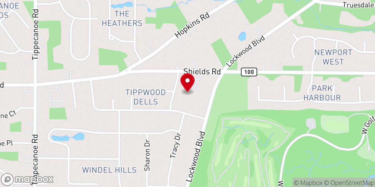 Map showing location of Boardman Baptist Church