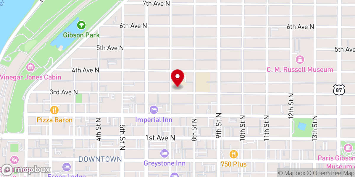 Map showing location of St. Ann's Cathedral