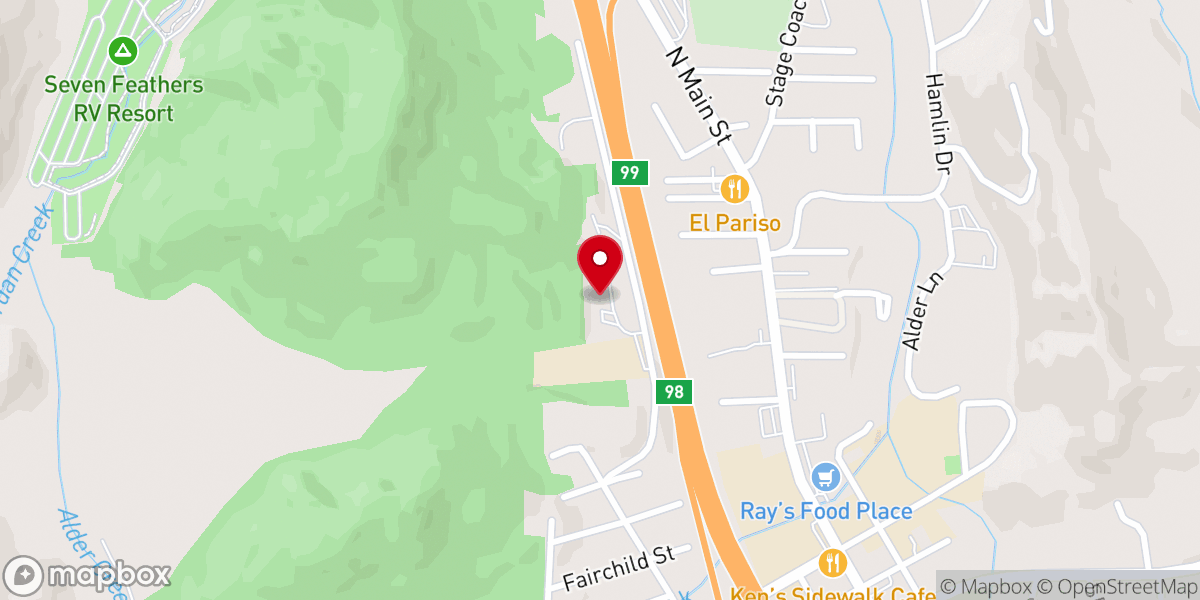 Map showing location of Canyonville 7th Day Adventist