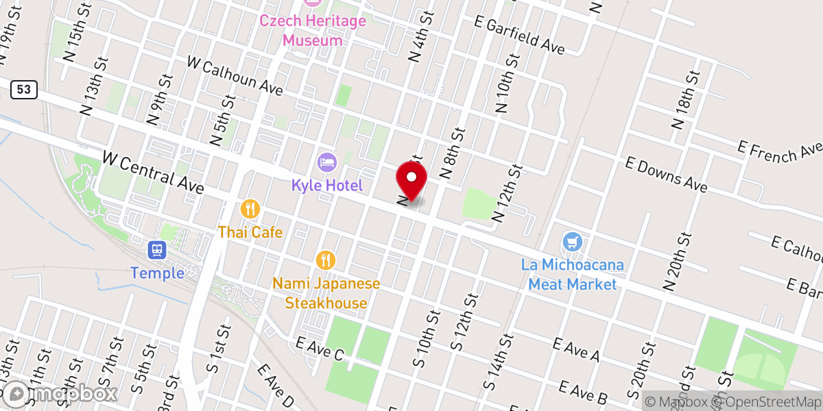 Map showing location of Impact Church