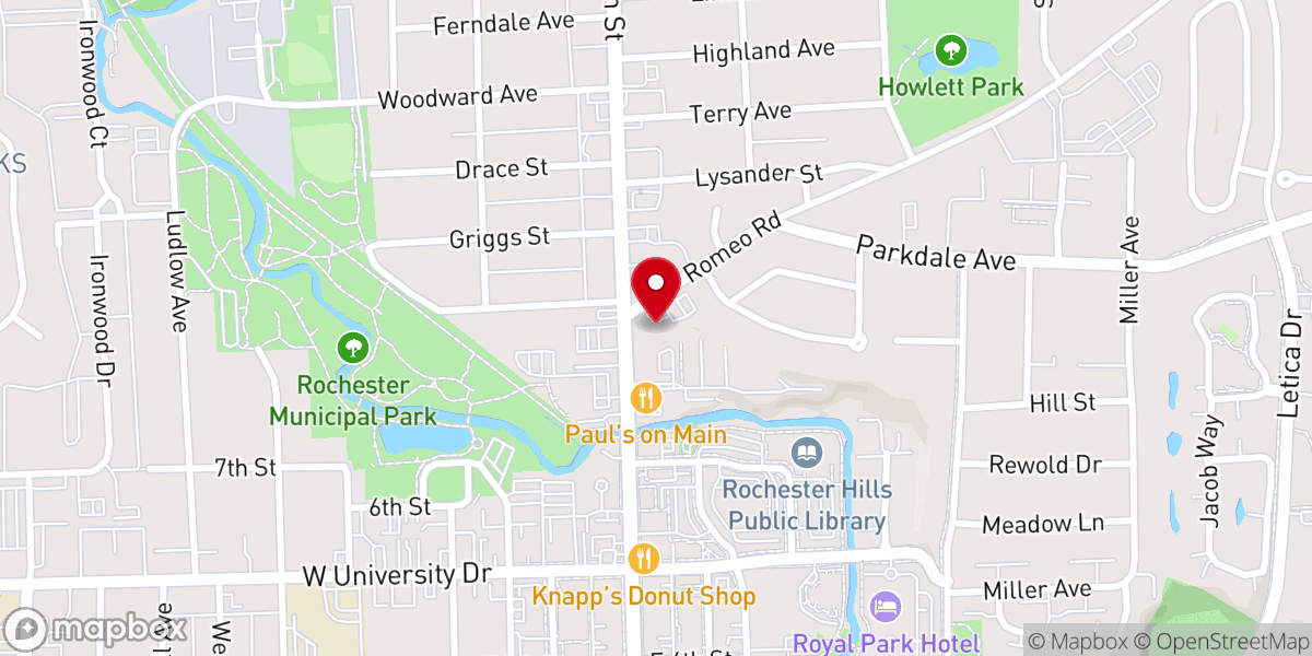 Map showing location of St Philip's Episcopal Church