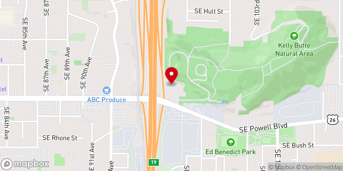Map showing location of Portland Central Church of the Nazarene