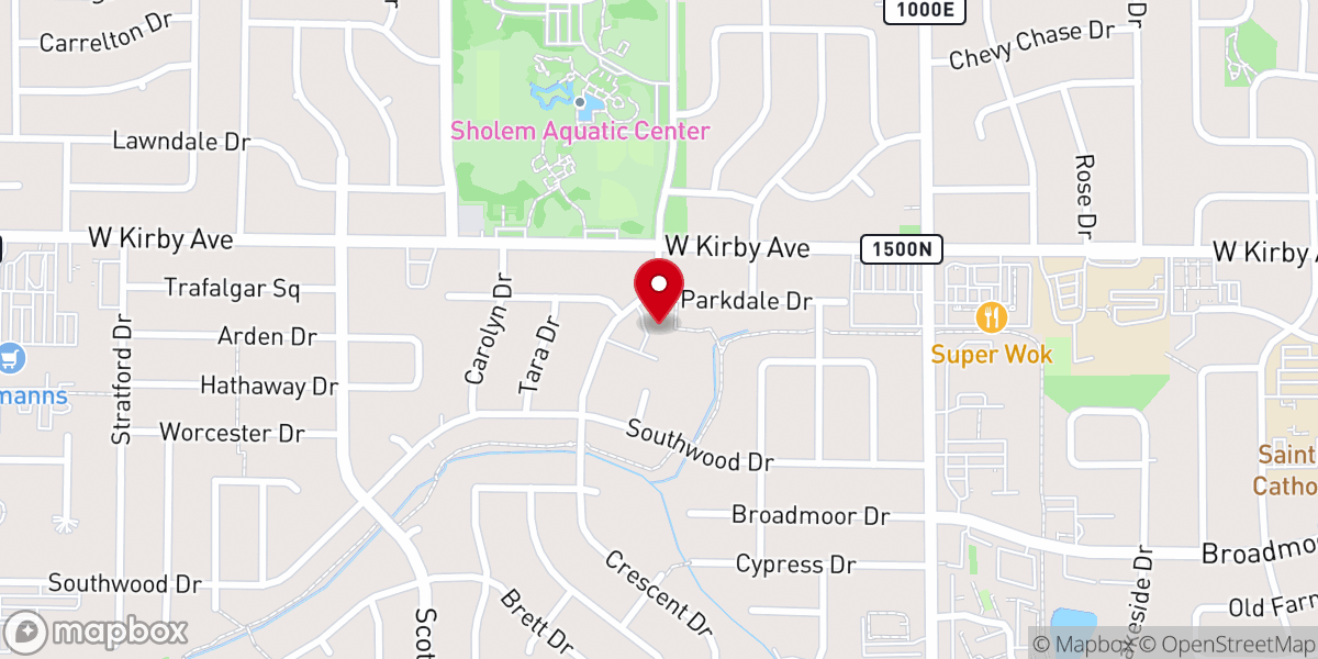 Map showing location of Westminster Presbyterian Church