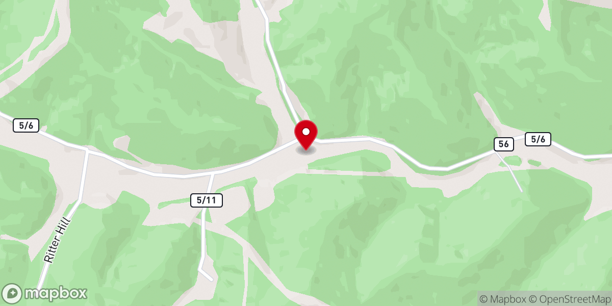 Map showing location of Grass Run Church