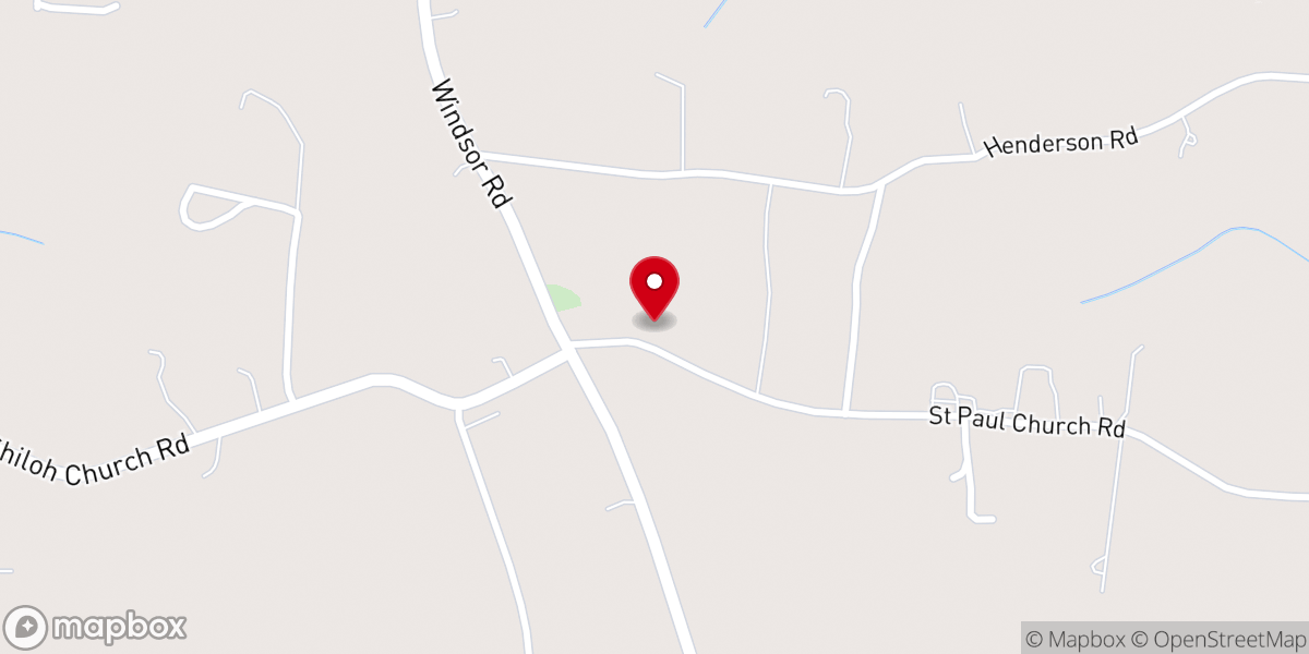 Map showing location of Shiloh General Store