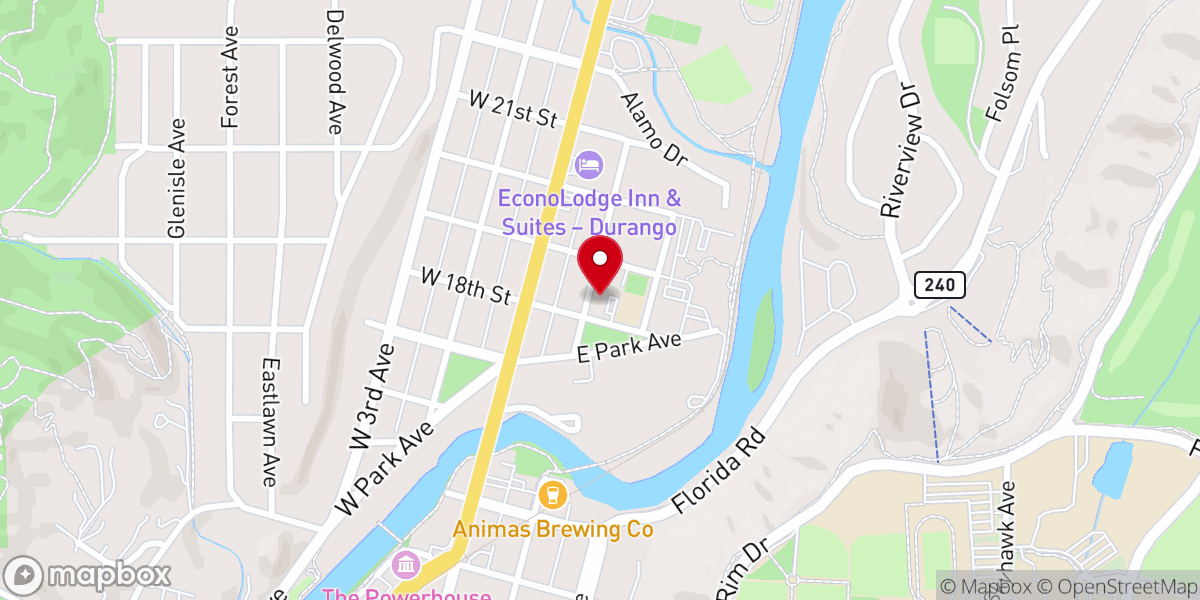 Map showing location of St Columba Catholic Church