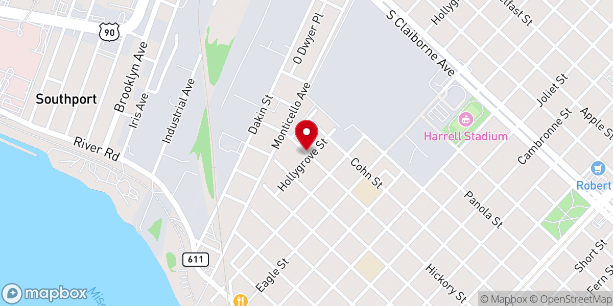 Map showing location of Epiphany Evangelical Lutheran Church