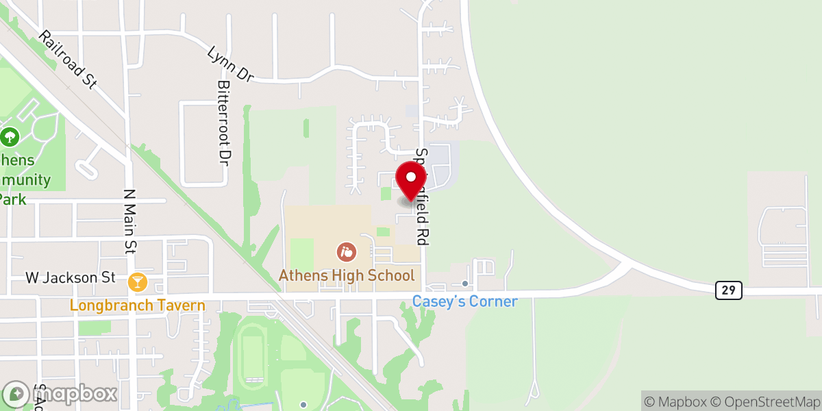 Map showing location of Holy Family Catholic Church