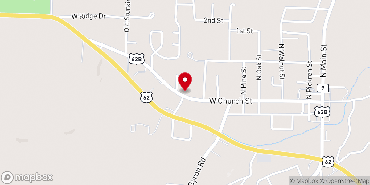 Map showing location of Salem Glass