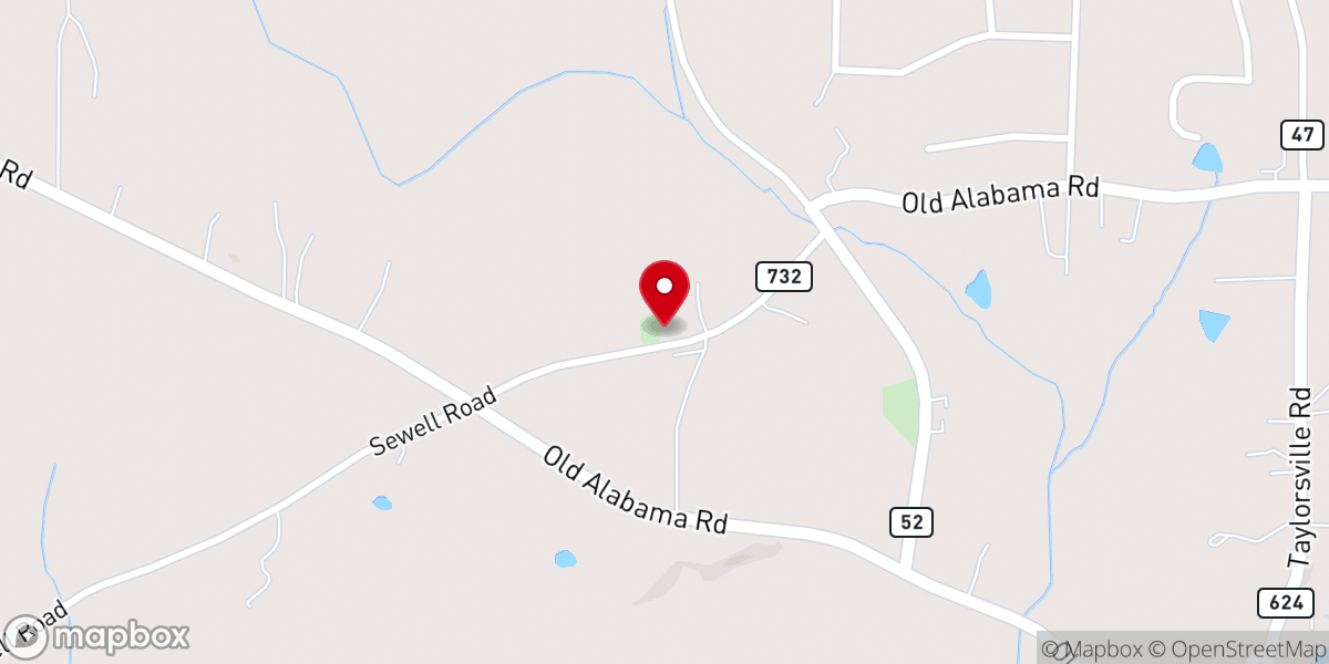 Map showing location of David Chapel