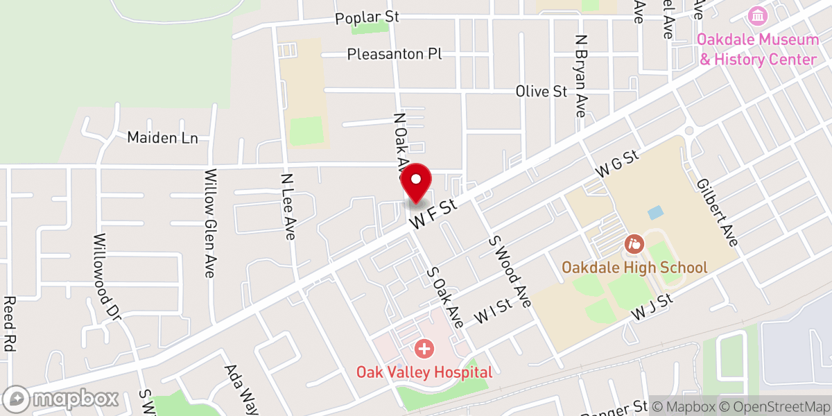 Map showing location of Backwoods Burgers