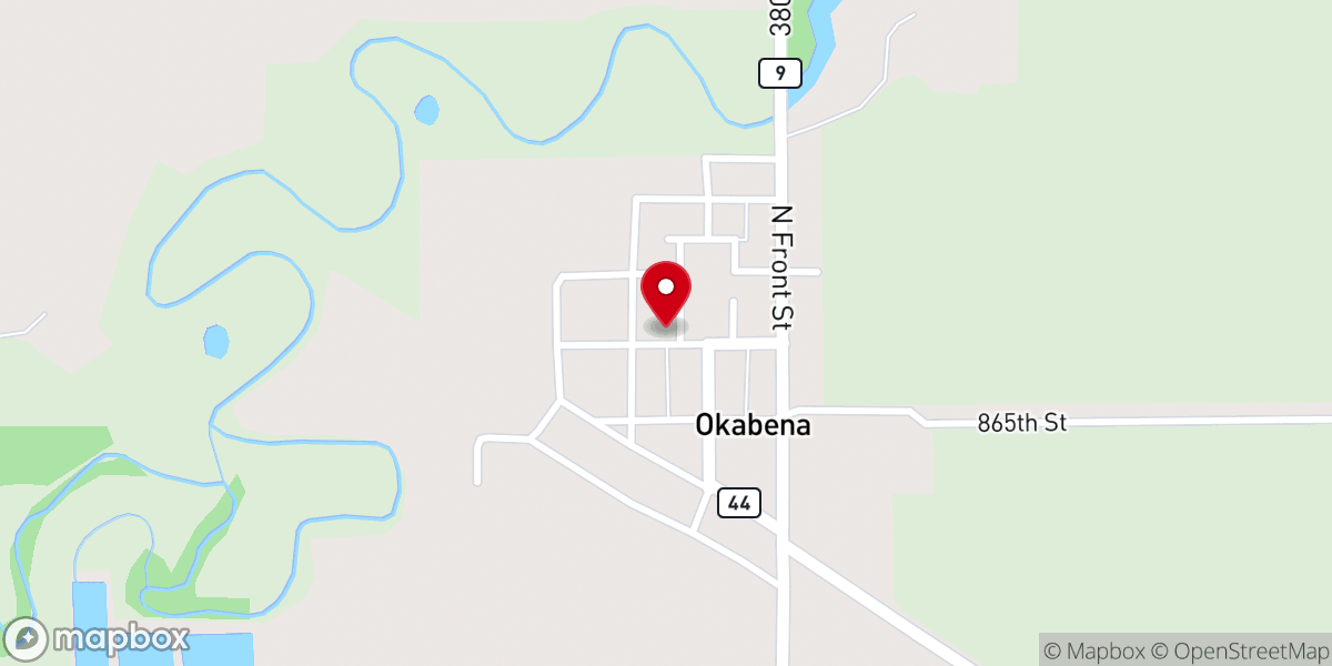 Map showing location of St John's Evangelical Lutheran