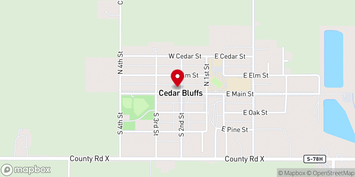 Map showing location of Moser Memorial Chapel