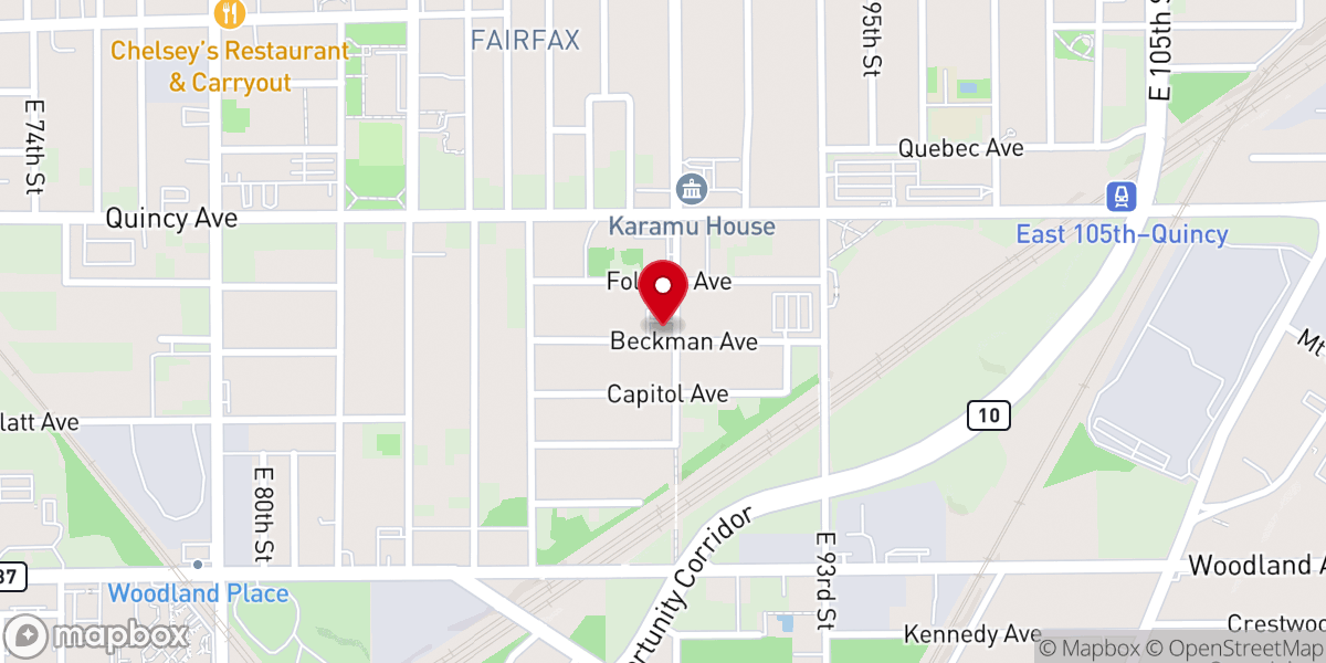 Map showing location of Christian Pentecostal Assembly Church