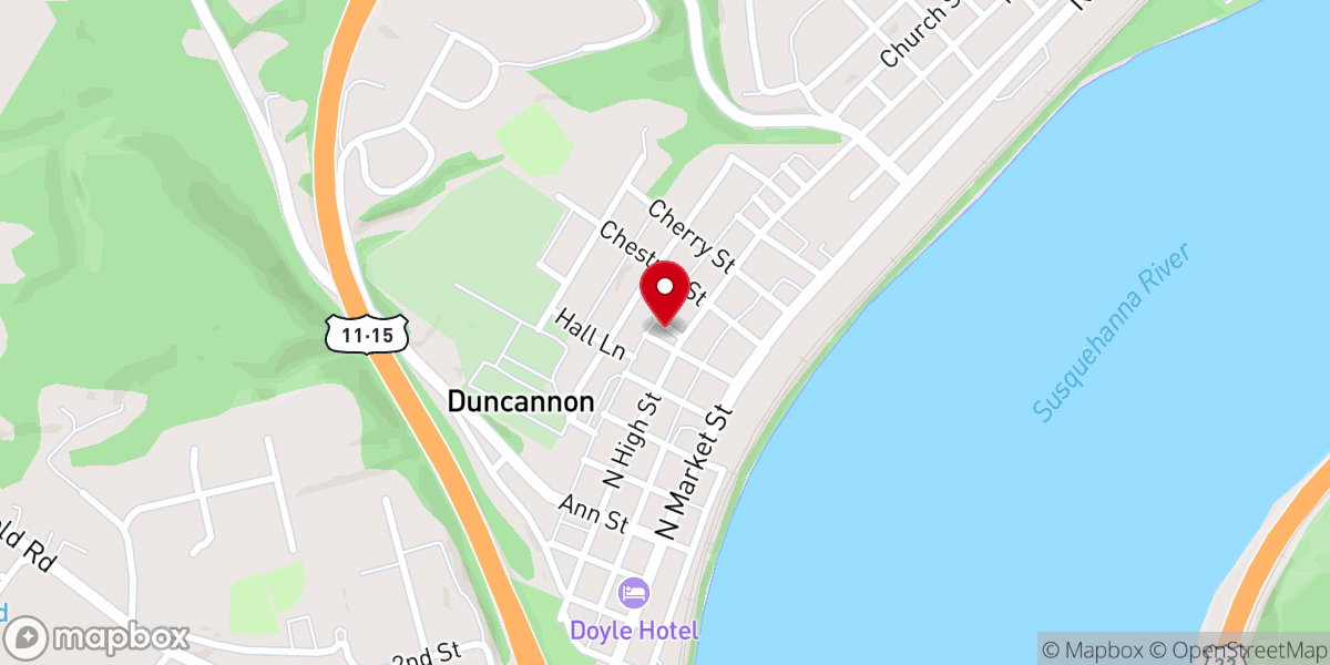 Map showing location of Duncannon God's Missionary Church