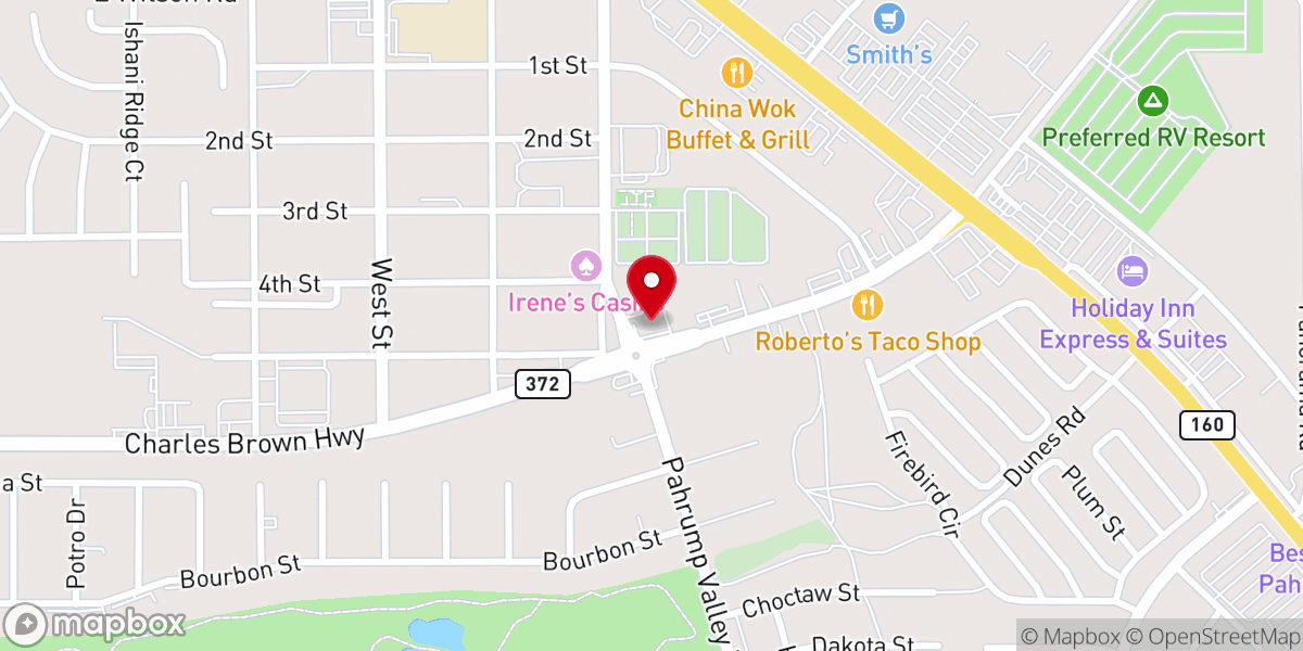 Map showing location of Pahrump Valley UMC