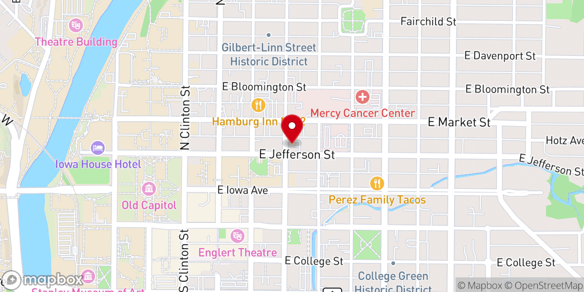 Map showing location of St. Paul's Lutheran Chapel