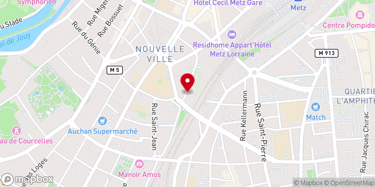 Map showing location of Assemblée Evangélique de Pentecôte