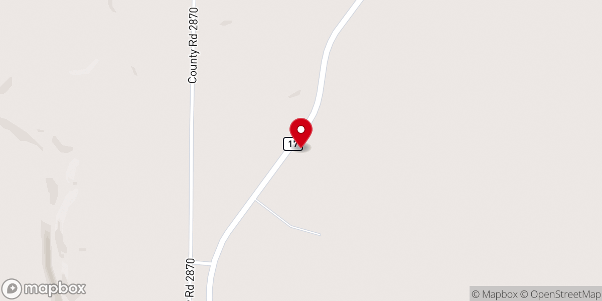 Map showing location of Center Hill Church