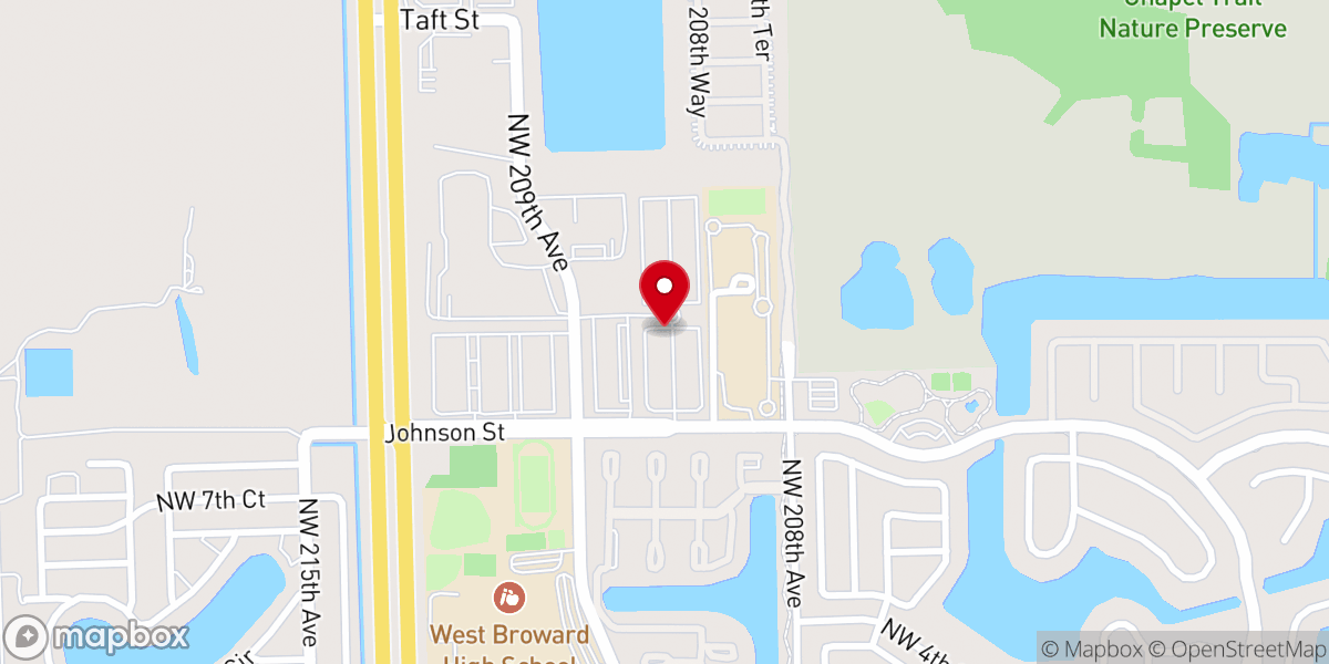 Map showing location of New Horizon United Methodist Church, Everglades Campus