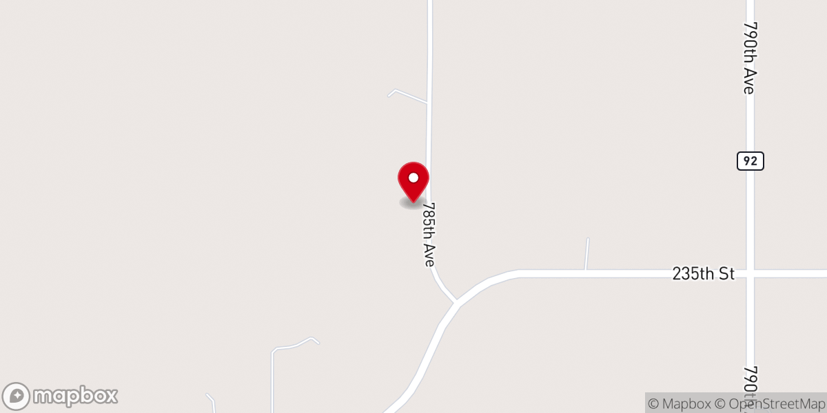 Map showing location of East Freeborn Lutheran