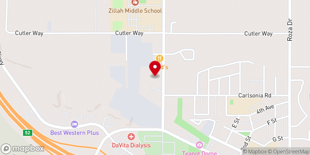 Map showing location of Christian Worship Center