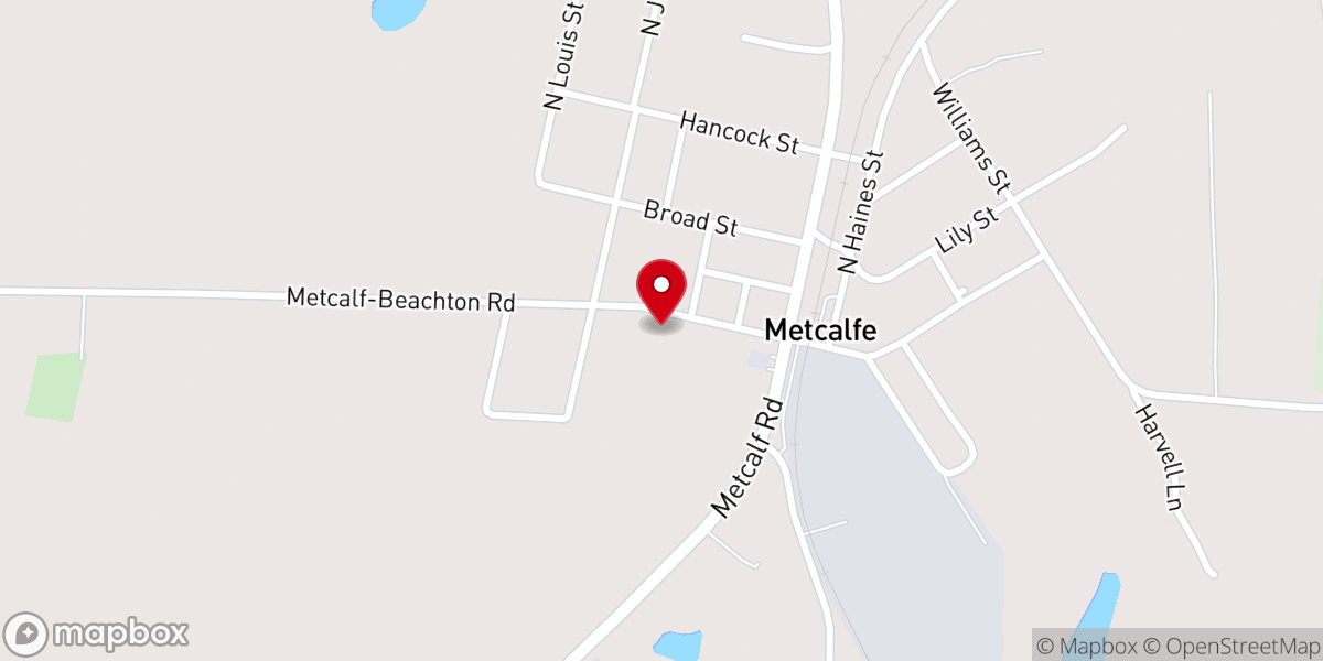 Map showing location of Metcalfe Methodist Church
