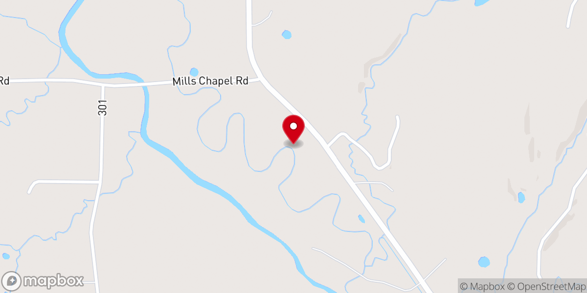 Map showing location of Rogers Chapel Missionary Baptist Church