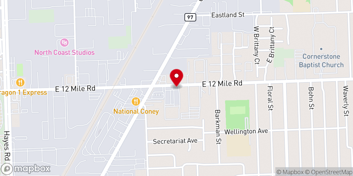 Map showing location of Saint Donald Church