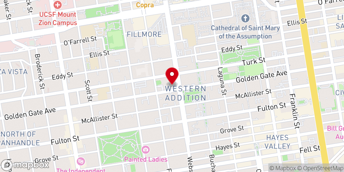 Map showing location of First Union Missionary Baptist Church