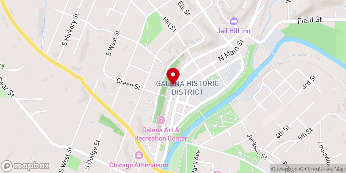 Map showing location of St. Michael Catholic Church, Galena