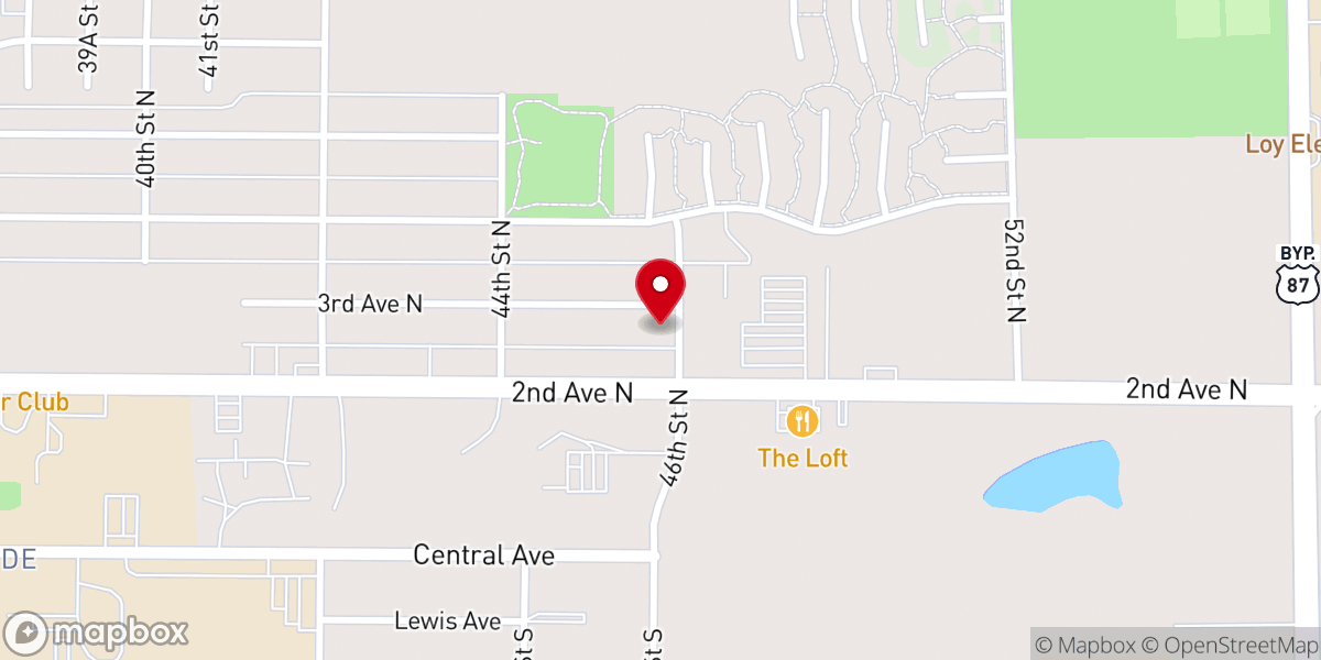 Map showing location of Highland Baptist Church