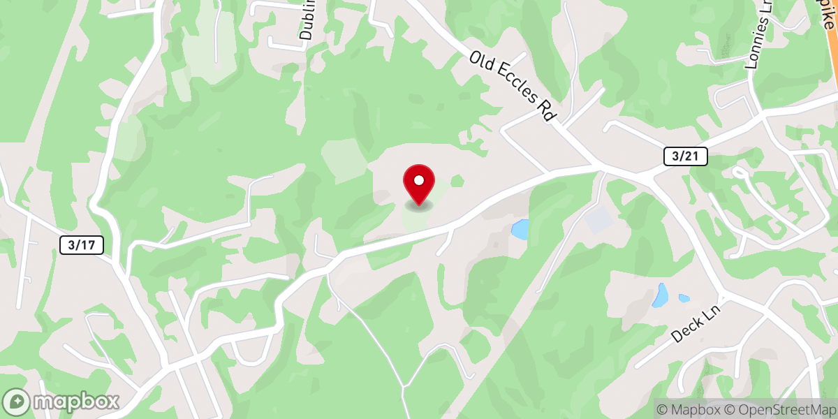 Map showing location of Oak Grove Farm
