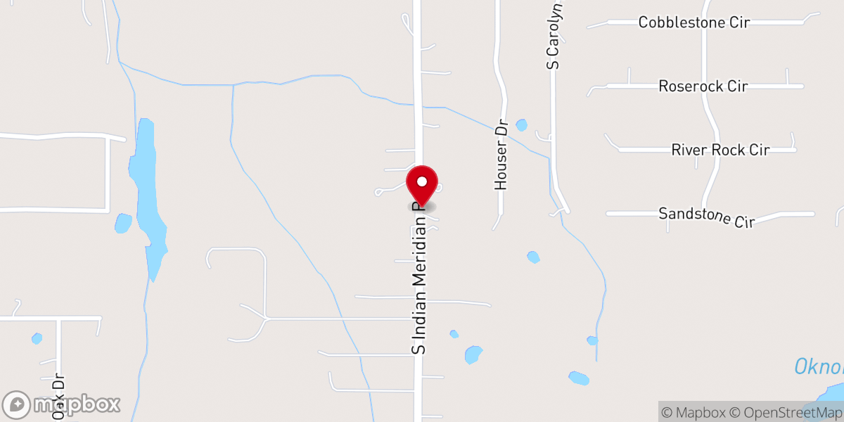Map showing location of Choctaw Pentecostal Holiness Church