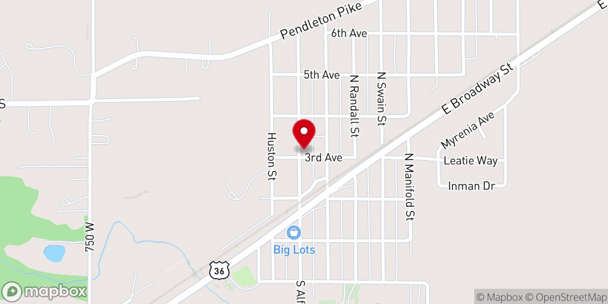 Map showing location of First United Methodist Church--Ingalls Campus