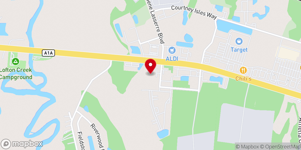 Map showing location of Yulee Methodist Church