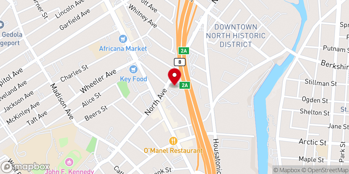 Map showing location of Saint Patrick's Catholic Church