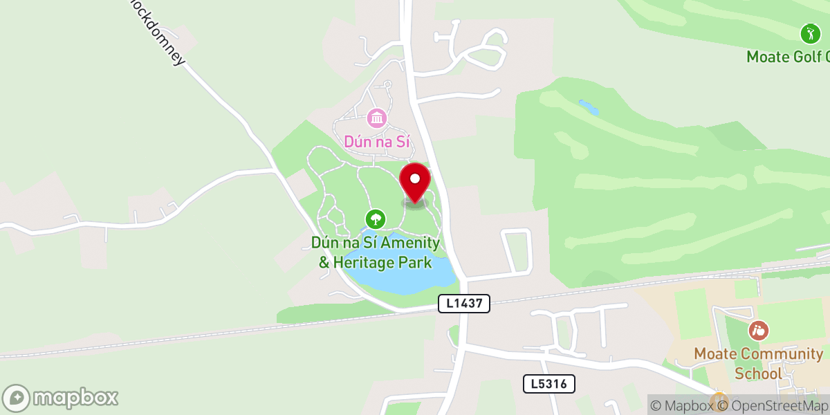 Map showing location of Dún Na Sí Amenity & Heritage Park