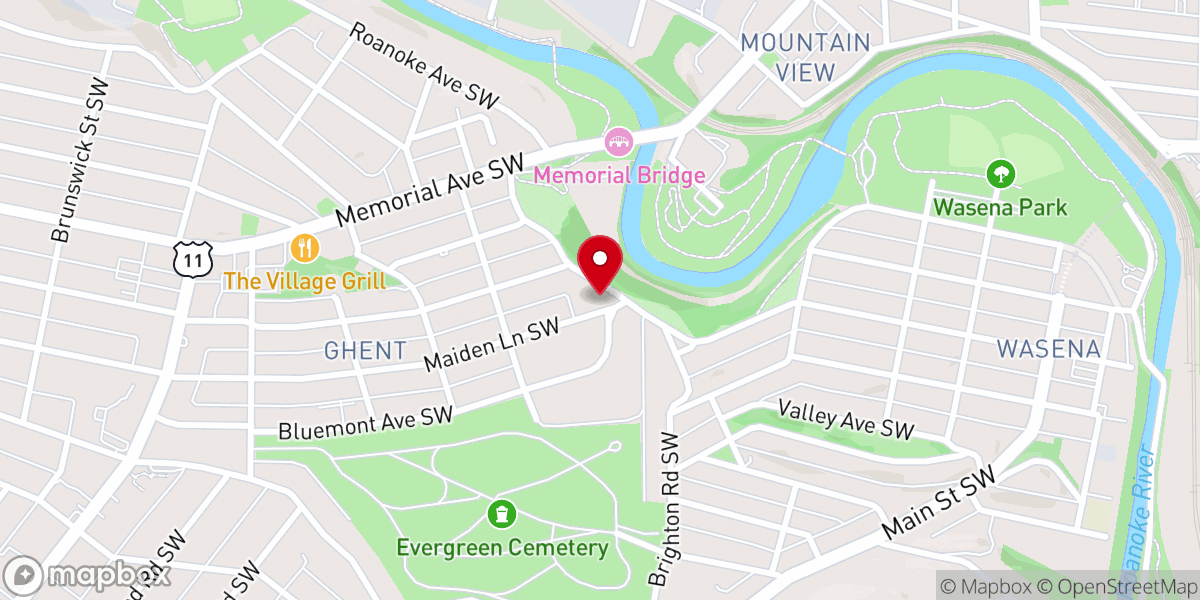 Map showing location of Ghent Grace Brethren Church