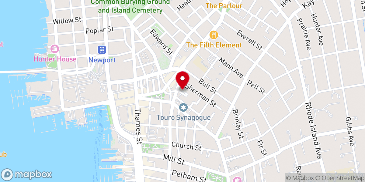 Map showing location of United Baptist Church