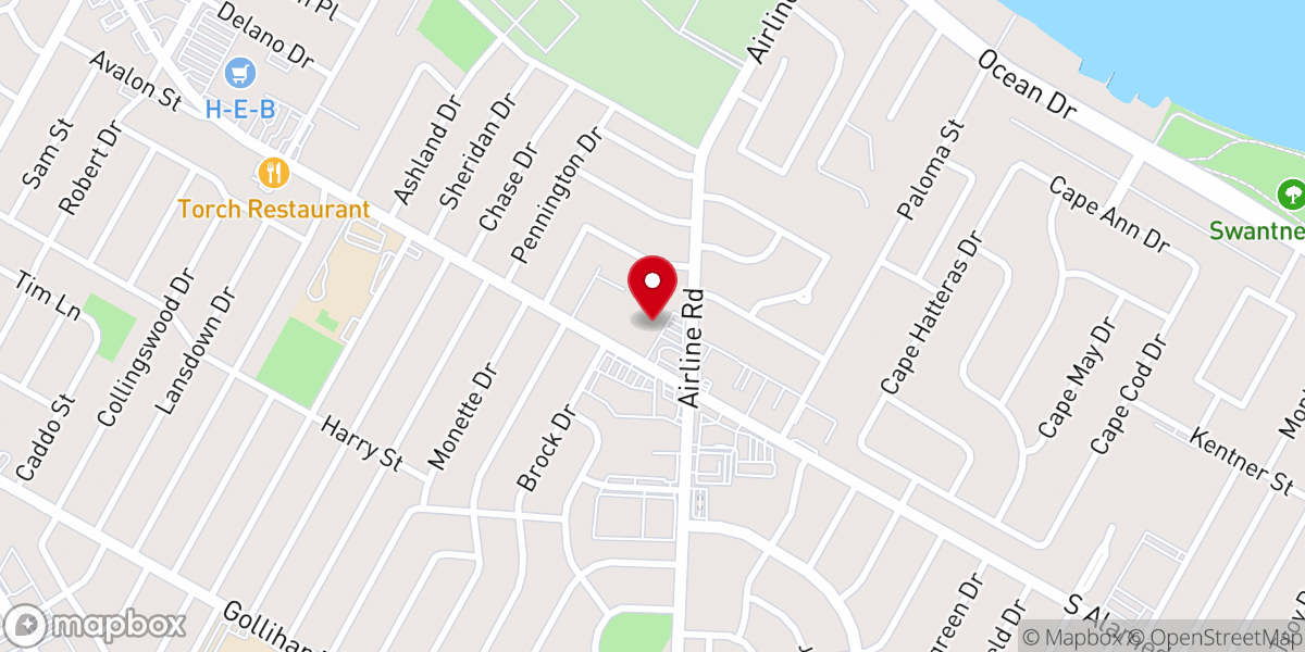 Map showing location of South Shore Christian Church